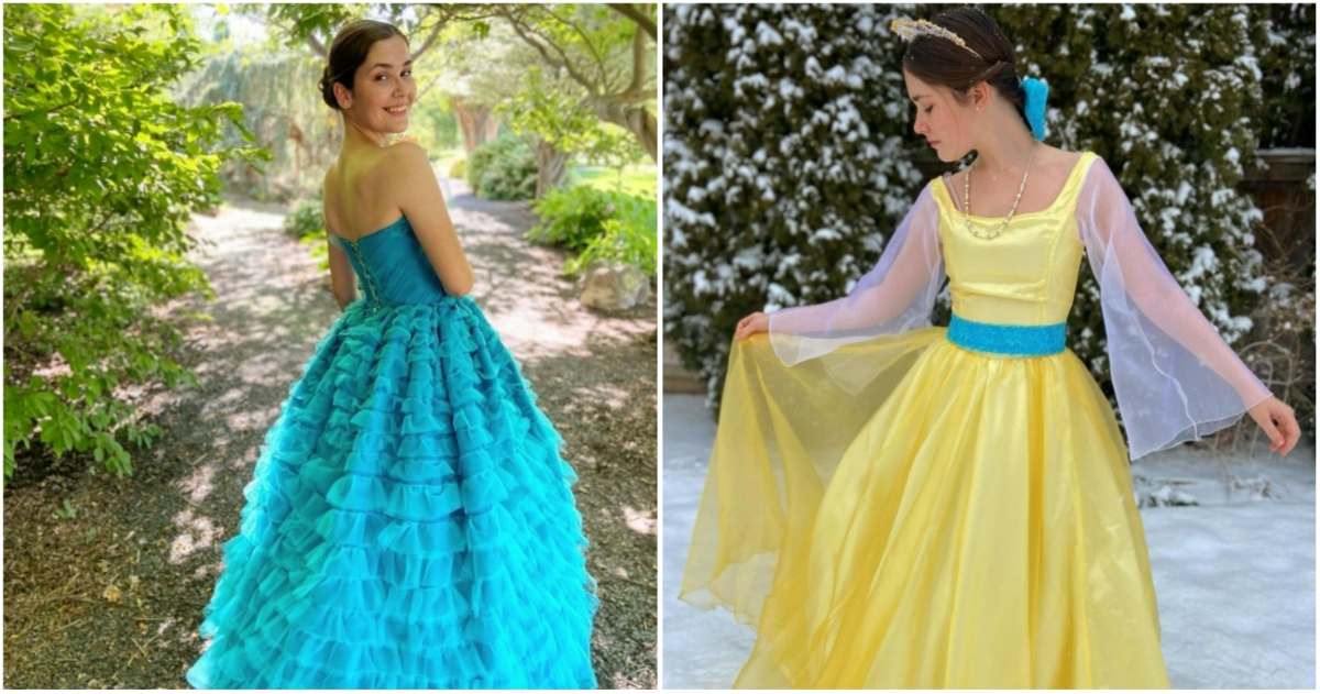 19 годишната Александра Соренсен вдъхва живот на приказните рокли на принцесите
