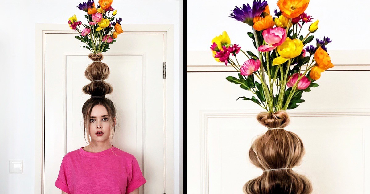 Цветя в косите: Най-странната прическа тази есен