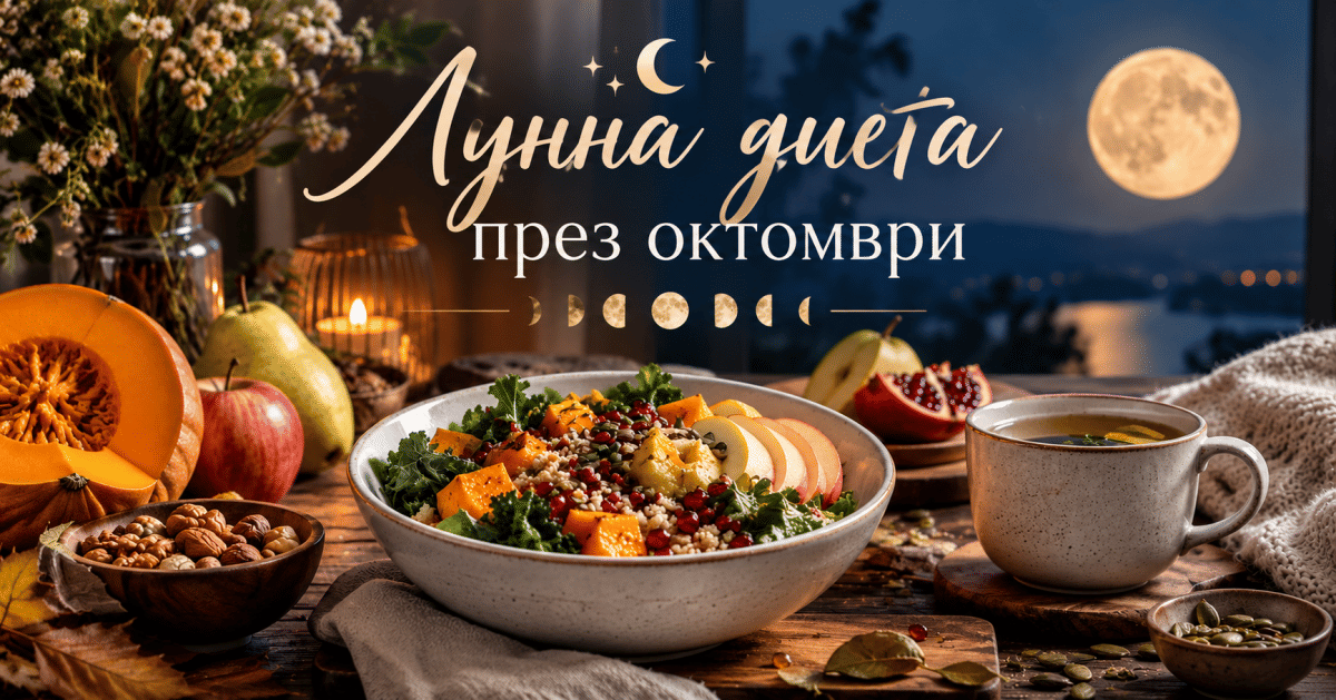 ЛУННА ДИЕТА през октомври 2026: Как да се храним според фазите на Луната