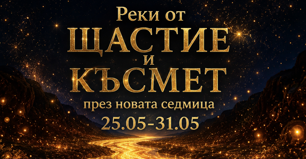 Реки от ЩАСТИЕ и КЪСМЕТ през новата седмица 25.05-31.05 за 3 зодии