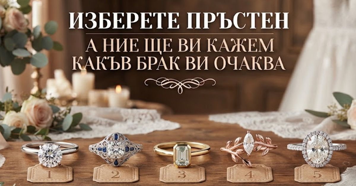 Тест: Изберете пръстен, а ние ще ви кажем какъв брак ви очаква